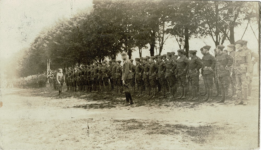 WWI AEF Formation RPPC – “My Outfit” Identified by Soldier