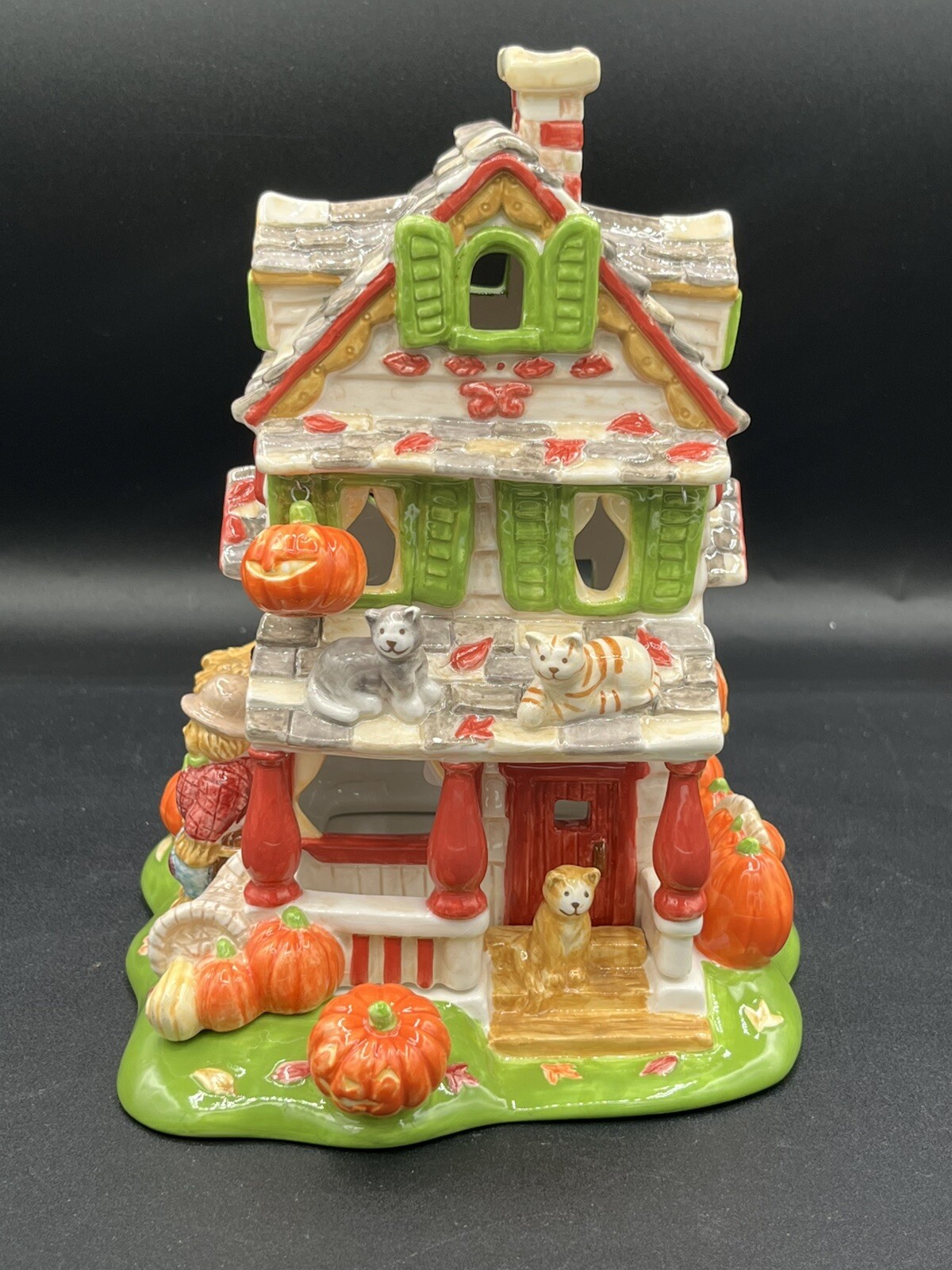Avon Autumn's Glow Tealight House Luminous Treasures Fall Halloween 2002