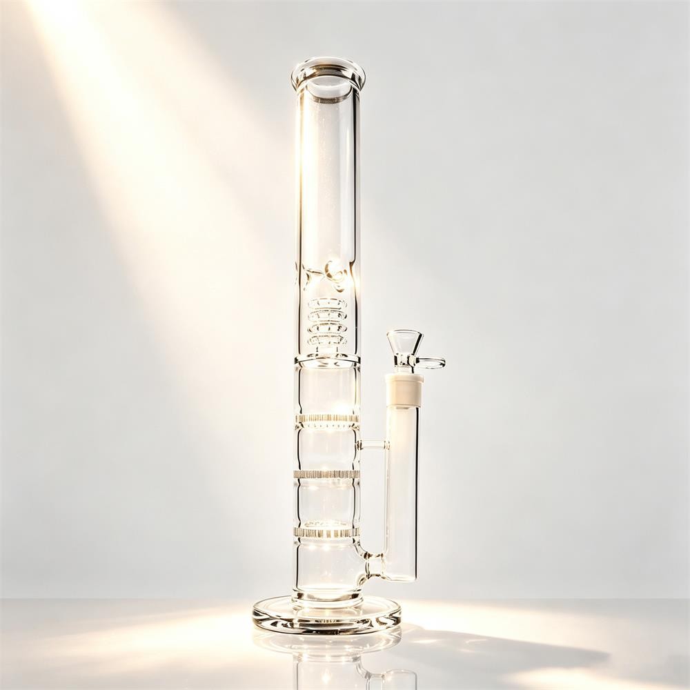 16.5 Inches Glass Bong Hookahs Honeycomb Percolator Water Pipe Bowl for Smoking