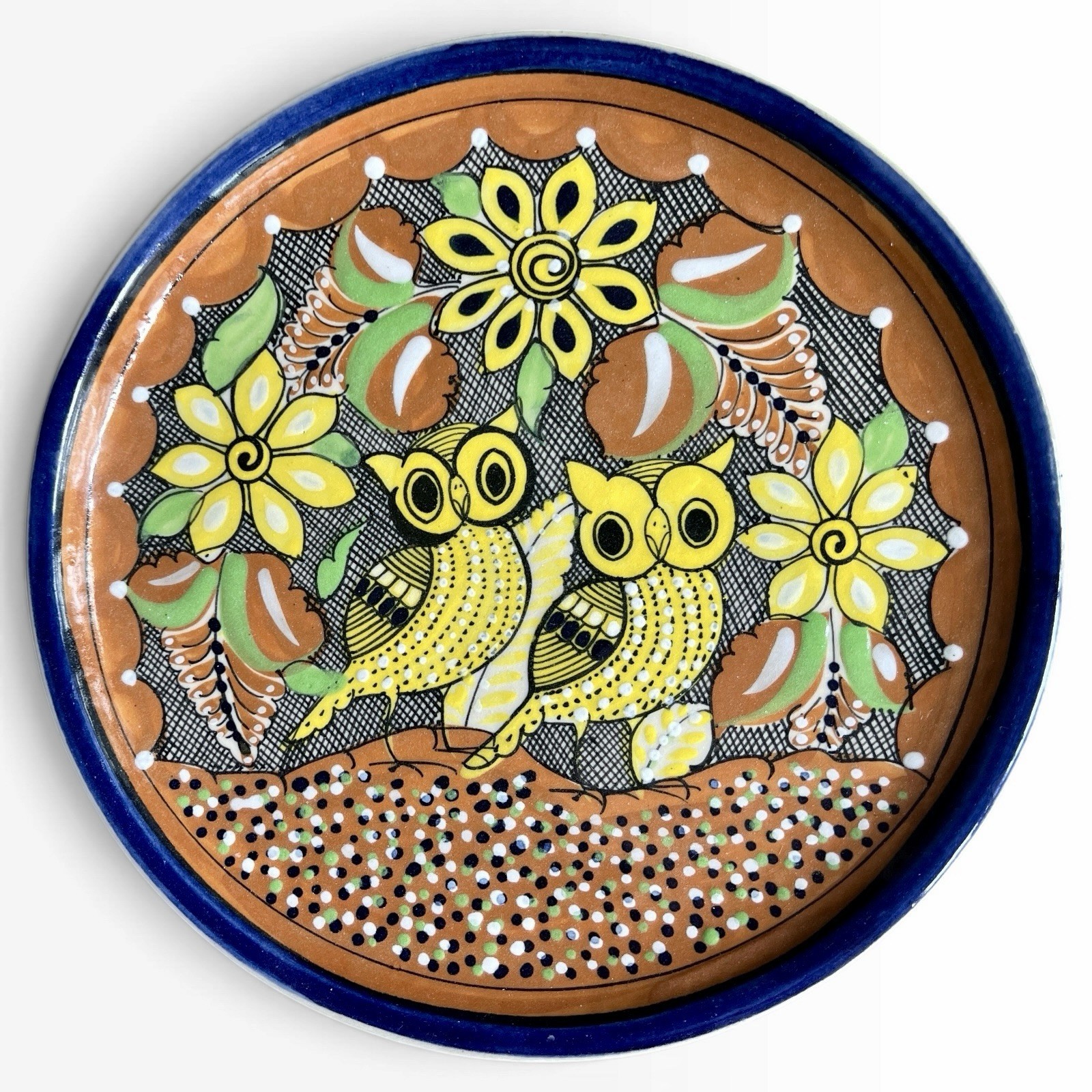 Vintage Petatillo Noche Style Art Pottery Tlaquepaque Tonala Jalisco Mexico