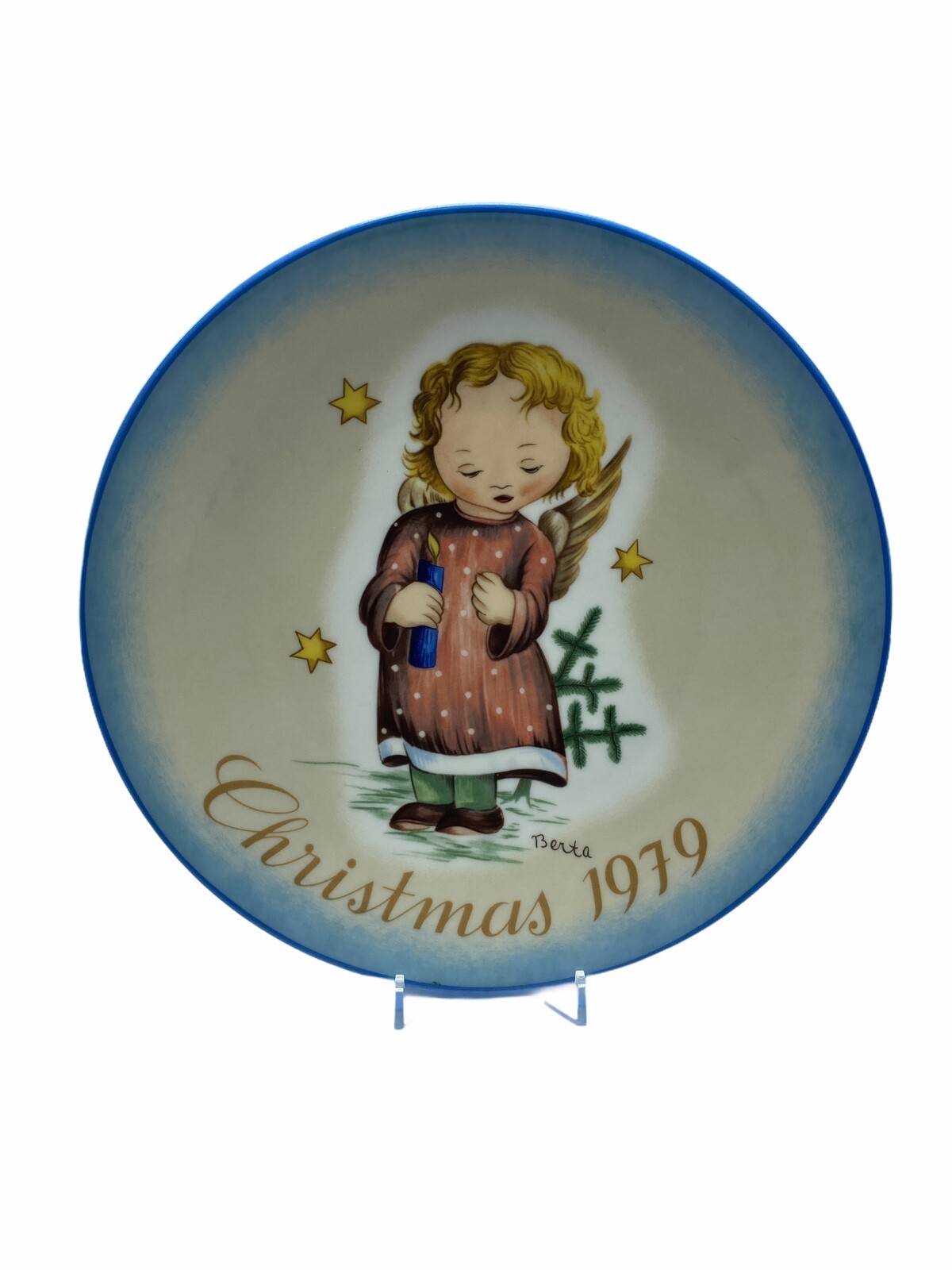Vintage 1979 Christmas Starlight Angel by Sister Berta Hummel Plate West Germany