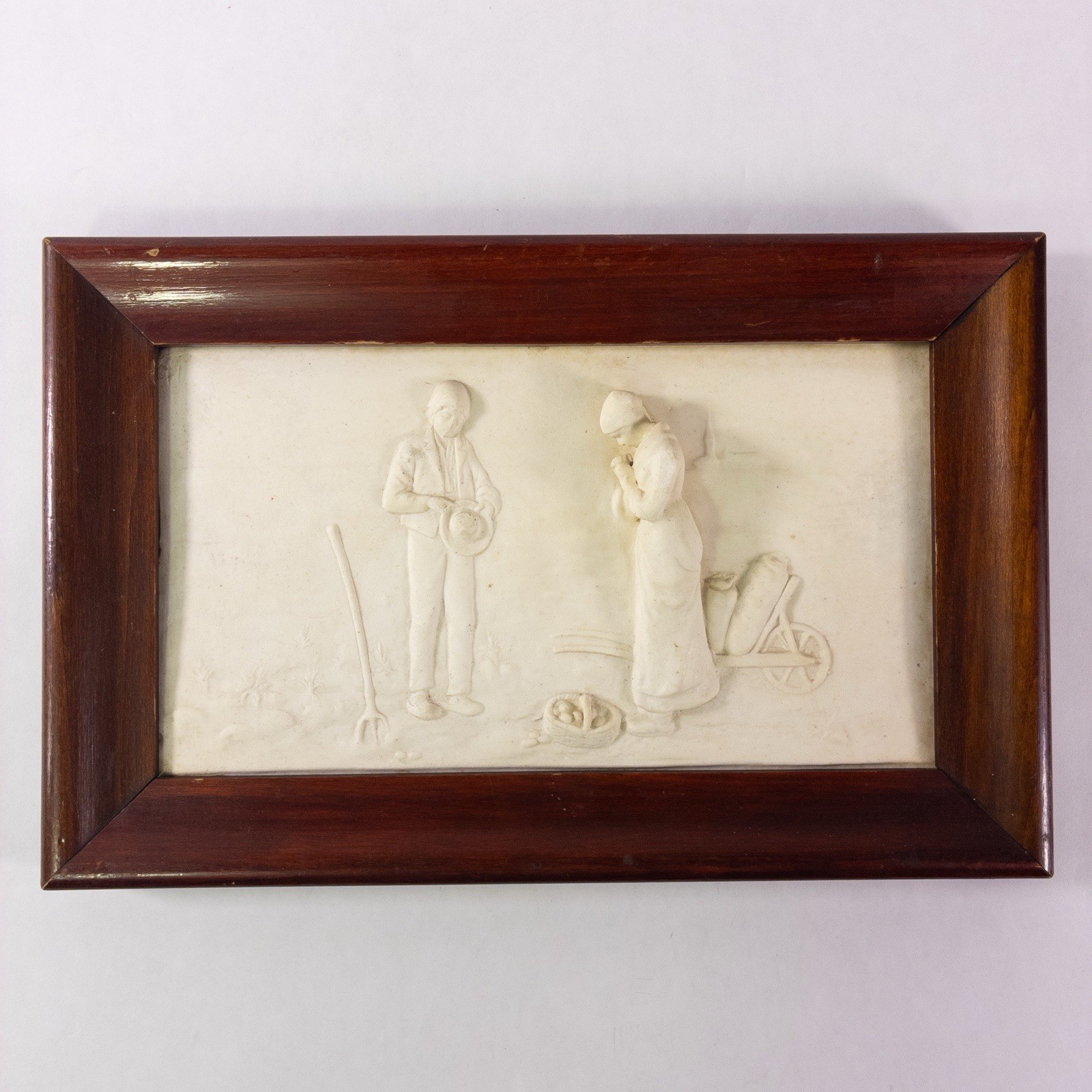 Vintage Bas-Relief Plaque Framed Sculpture 9
