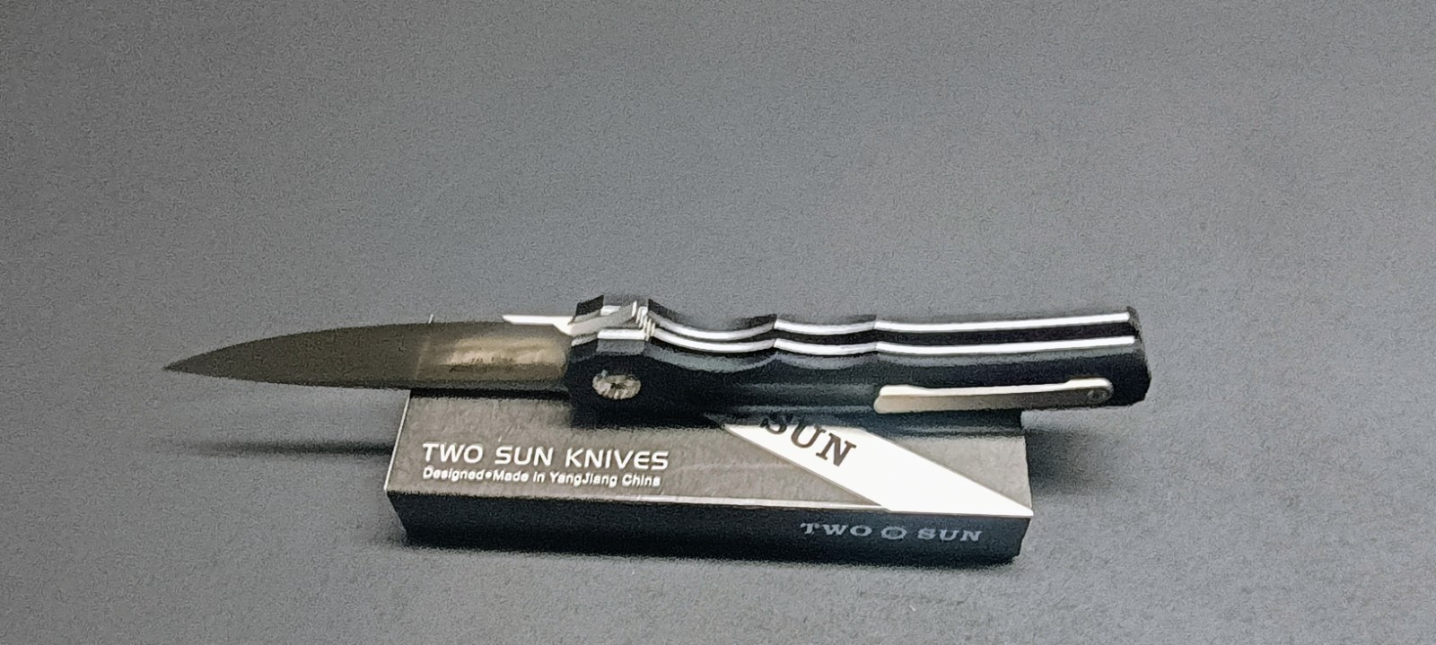 TwoSun TS89 D2 Pocketknife G10 Handle Liner Lock Drop Point 3.78in