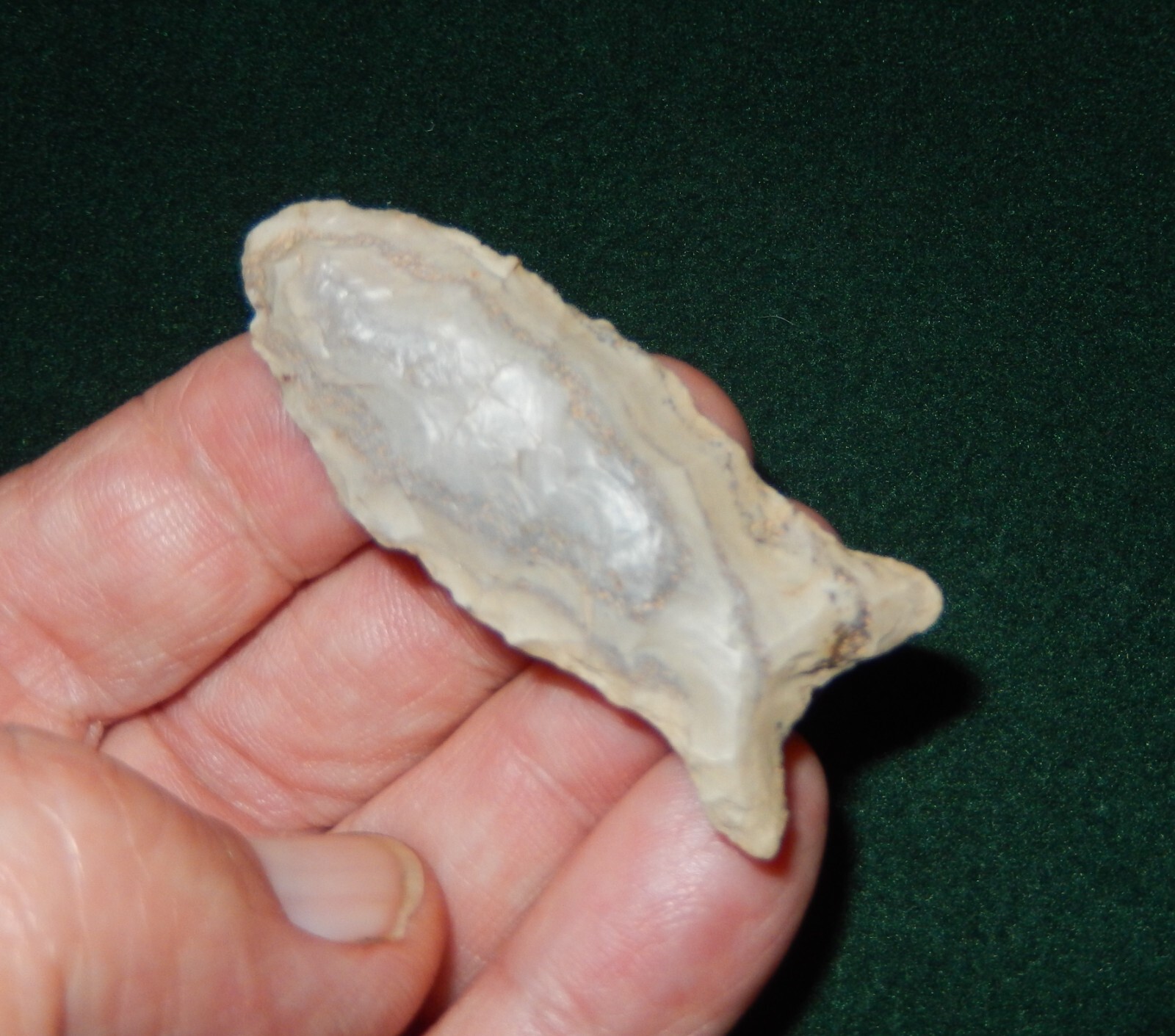 NICE OLD AUTHENTIC ILLINOIS FOUND TRANSITIONAL PALEO BEAVER LAKE POINT   N950