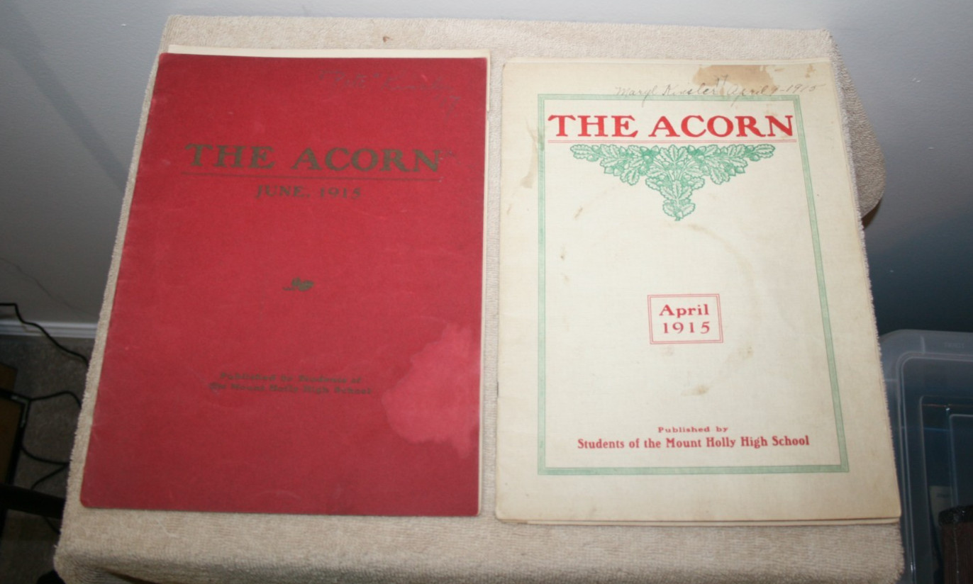 Vintage Mount Holly NJ High School The Acorn\