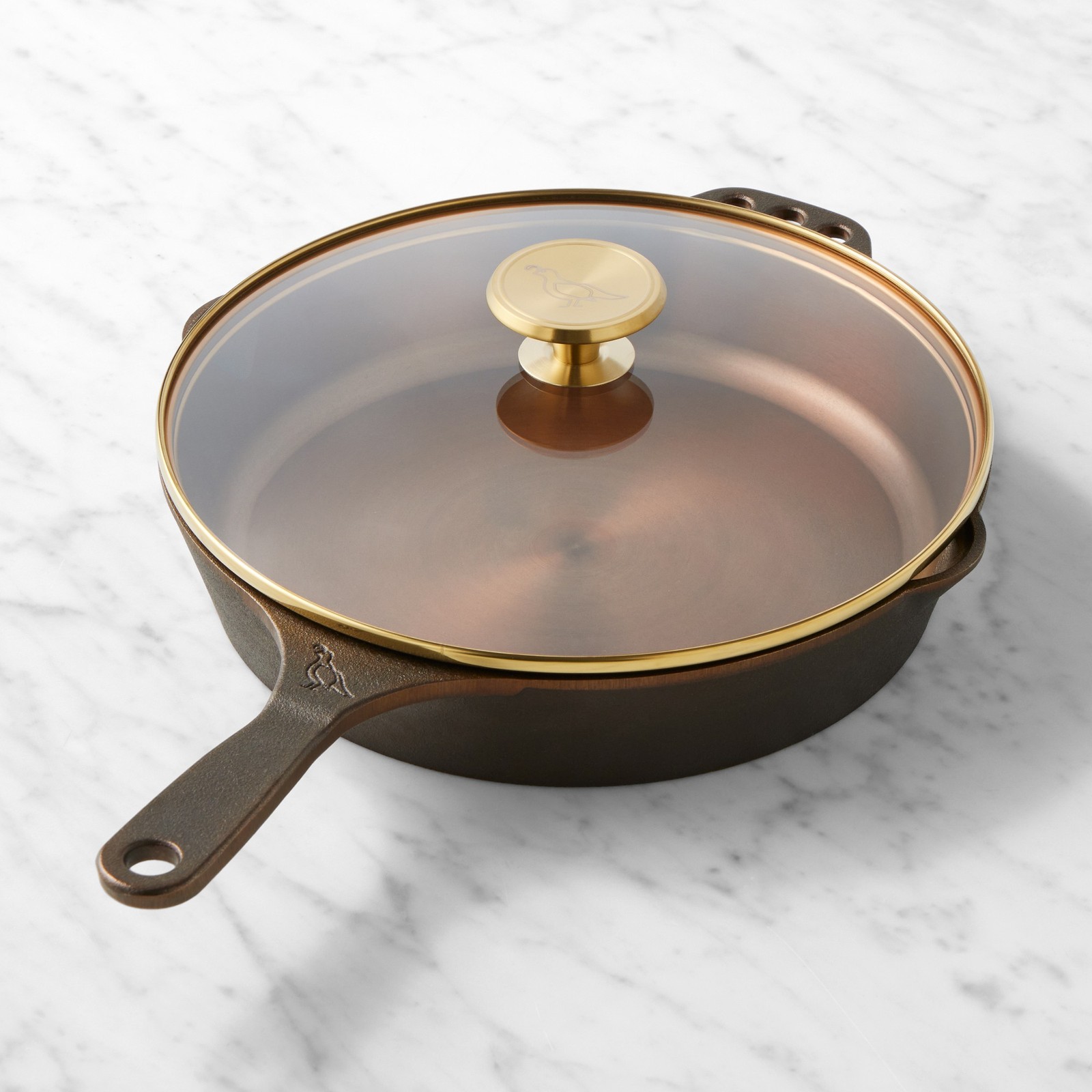 Smithey Seasoned Cast Iron Classic Skillet with Lid, 10\ Smithey Seasoned Cast Iron Classic Skillet with Lid, 10\