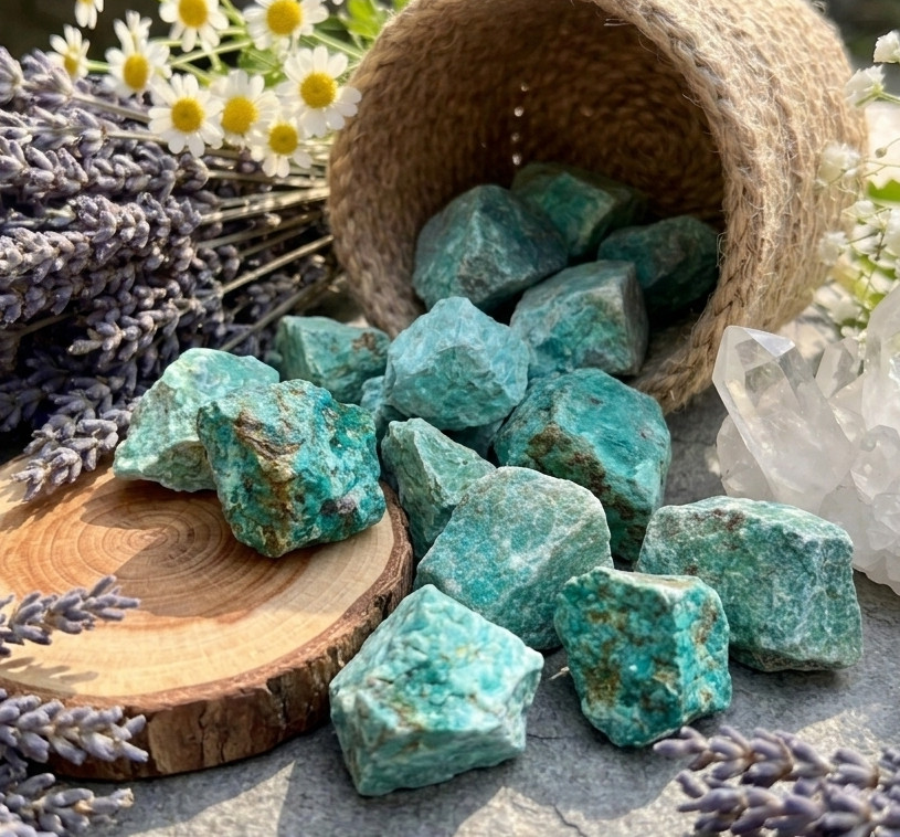 Teal Chrysocolla Mineral Rough Raw Stones (By The Piece or Pound) Peru Boho