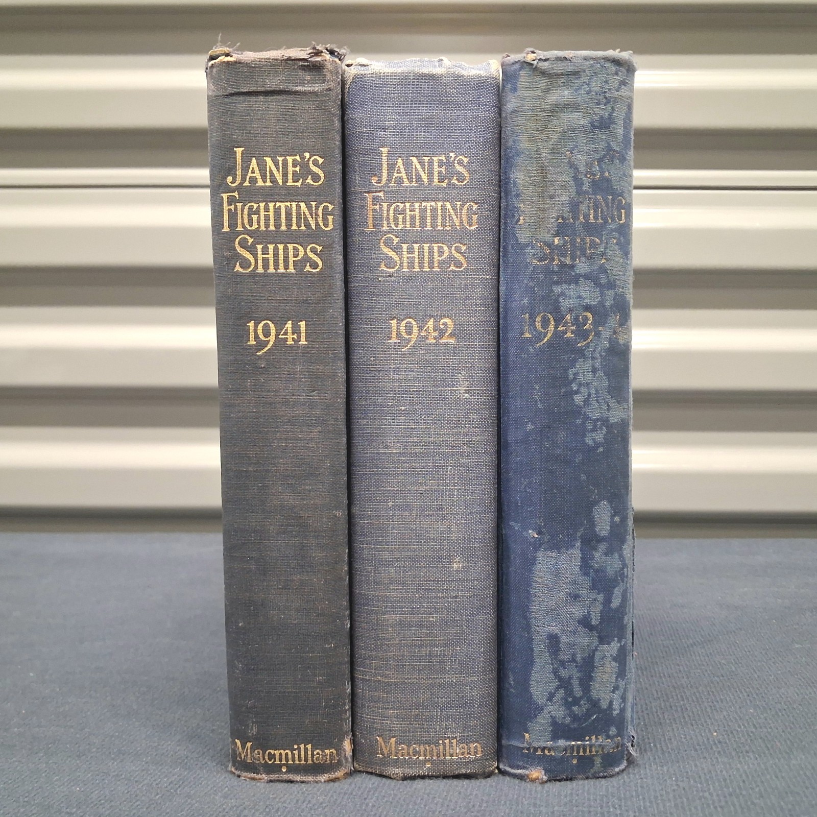 Janes Fighting Ships WW2 1941 1942 1943-44 Hardcover Book Lot Naval Reference