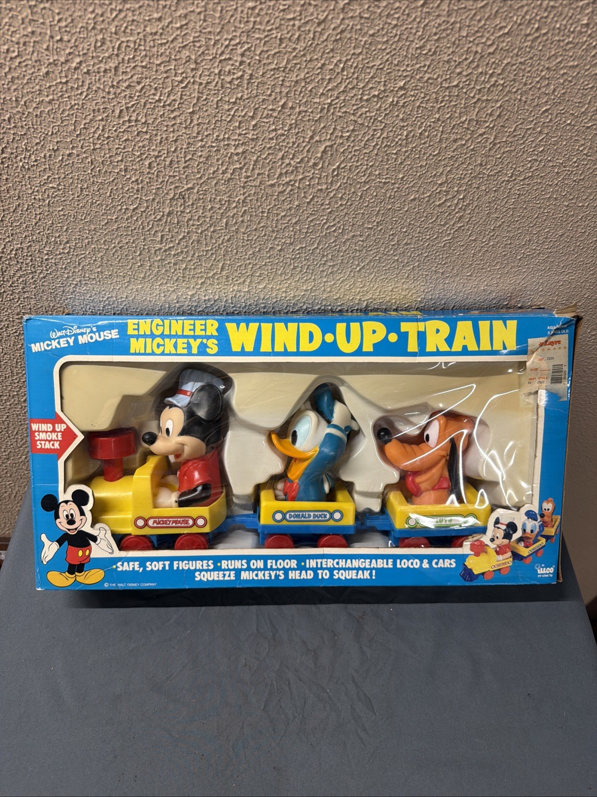Walt Disney Mickey Mouse Vintage ILLCO Wind Up Train Kids Toys In Original Box Walt Disney Mickey Mouse Vintage ILLCO Wind Up Train Kids Toys In Original Box