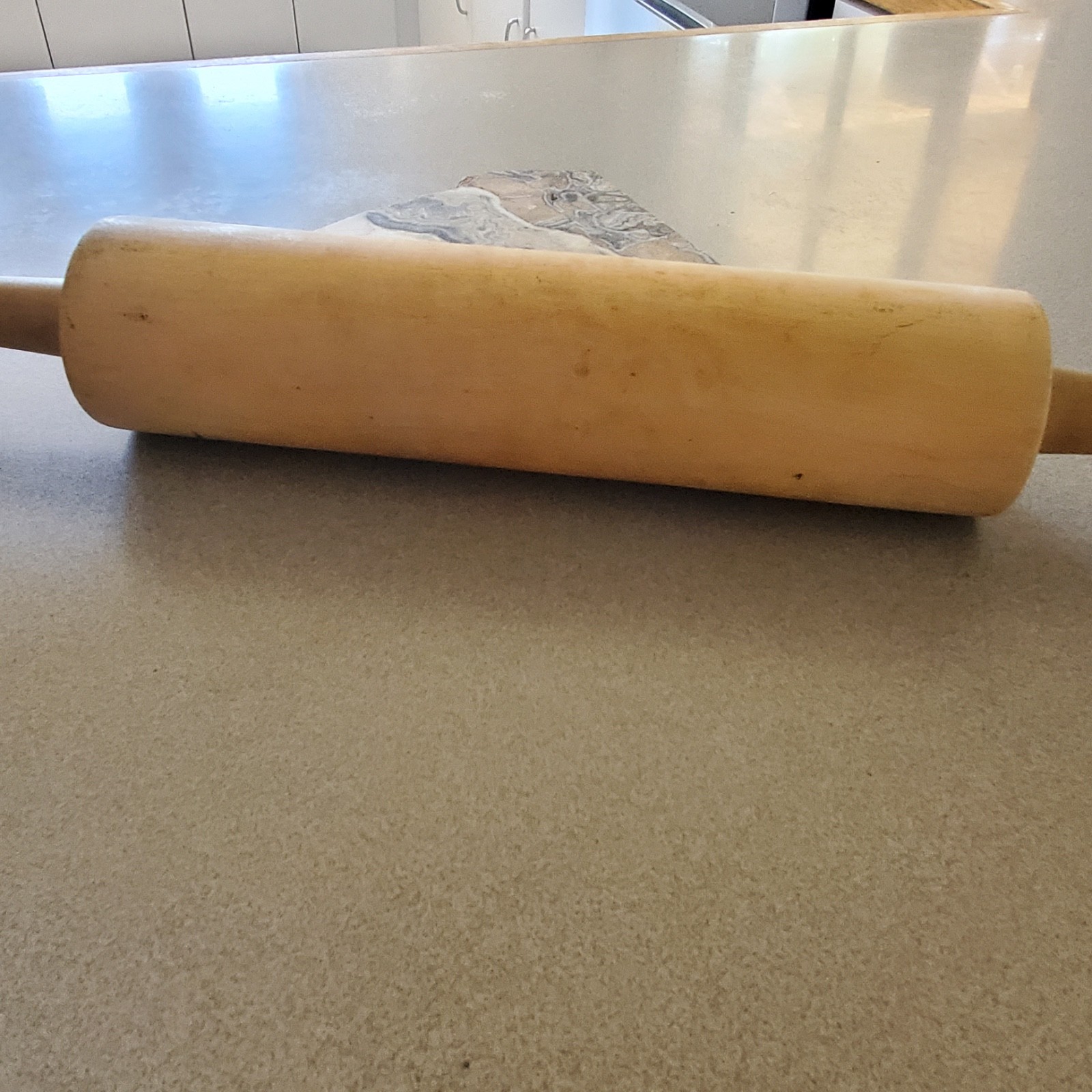 Vintage Solid Wood Maple One Piece Professional Bakers Rolling Pin