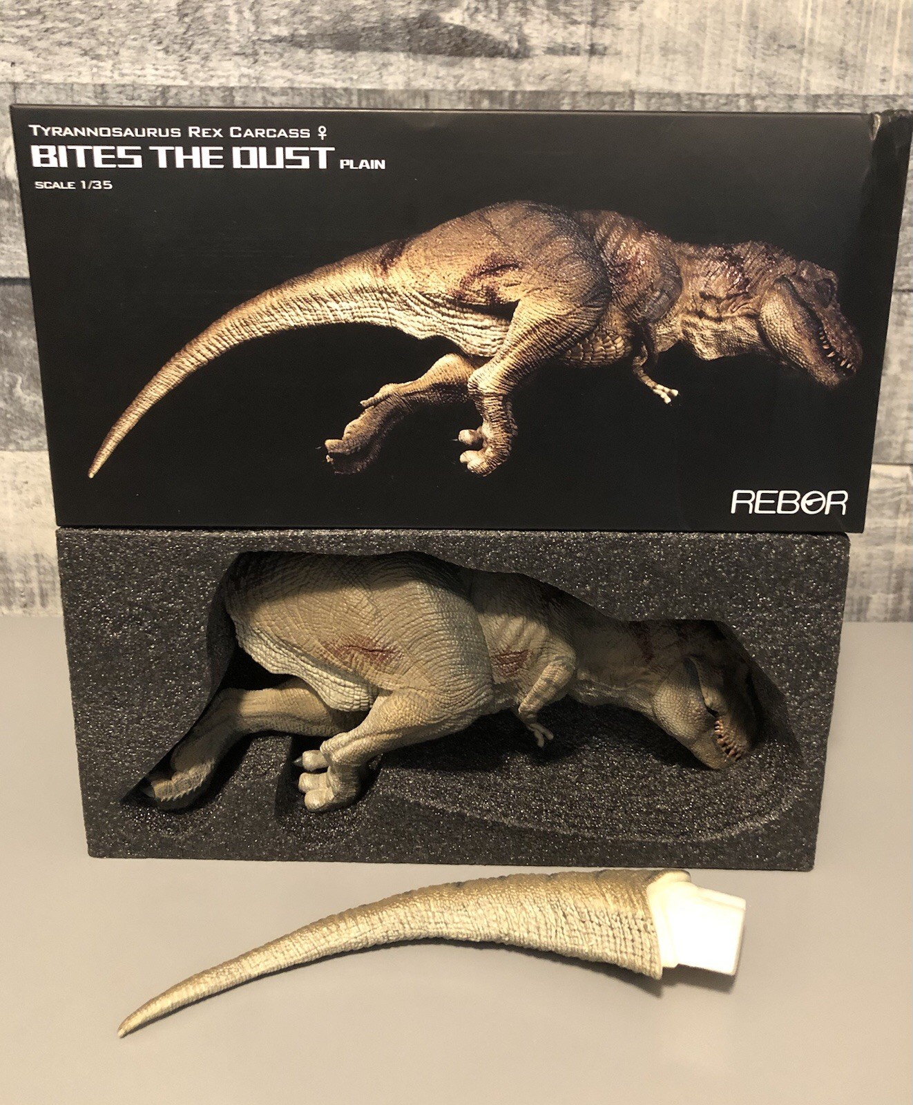 REBOR 1/35 Scale Tyrannosaurus Rex Carcass “Bites the Dust” Plain Version Statue