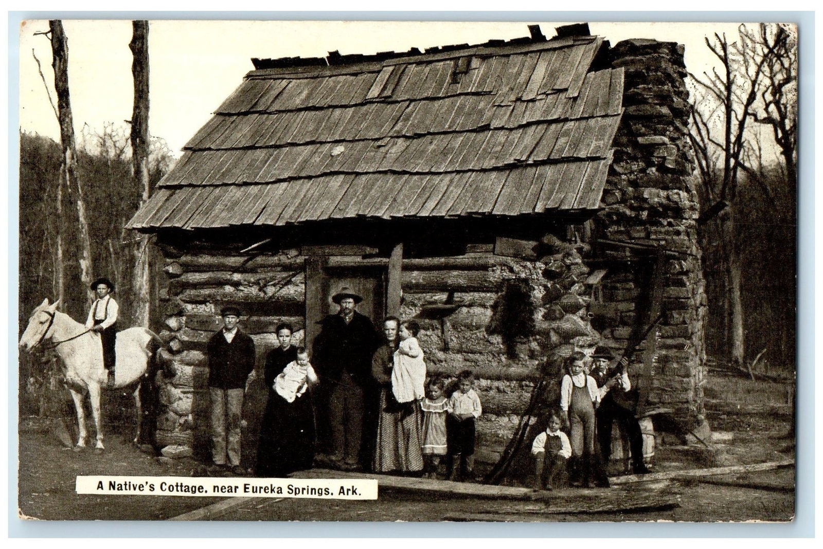 c1960s A Native's Cottage Near Eureka Springs Arkansas AR Hill Billy Postcard c1960s A Native's Cottage Near Eureka Springs Arkansas AR Hill Billy Postcard