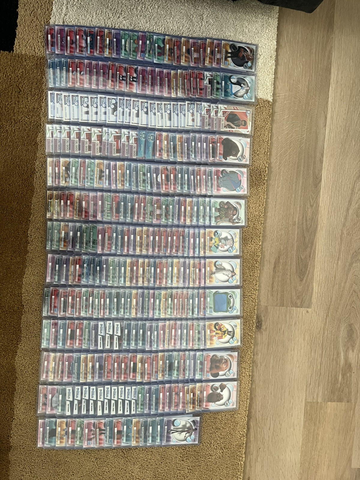 LOT OF 400 2026 TOPPS CHROME DISNEY CARDS - EACH CARD IN PENNY SLEEVE/TOP LOADER