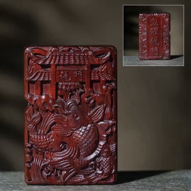 Vintage Retro Koi Creative Wooden Lighter