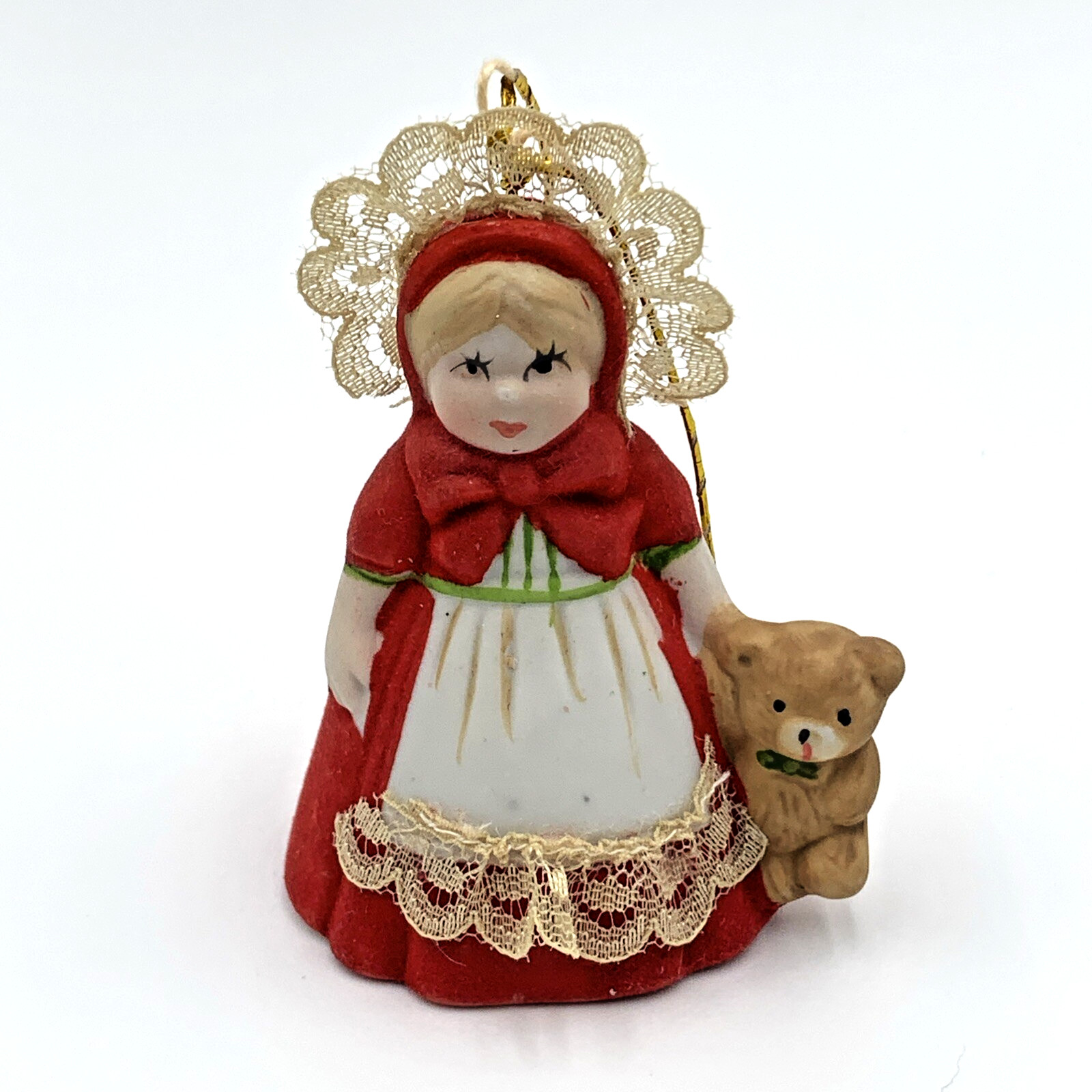Vintage JASCO Lil Chimer's Heirloom Doll Porcelain Bell Ornament Hand Painted