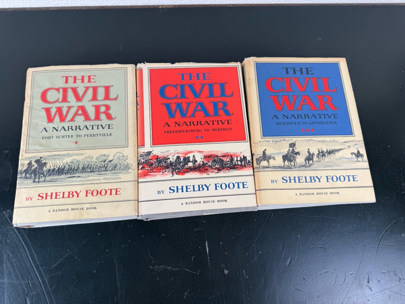 Shelby Foote The Civil War: A Narrative 3 Volume Hardcover Set with Dust Jacket Shelby Foote The Civil War: A Narrative 3 Volume Hardcover Set with Dust Jacket