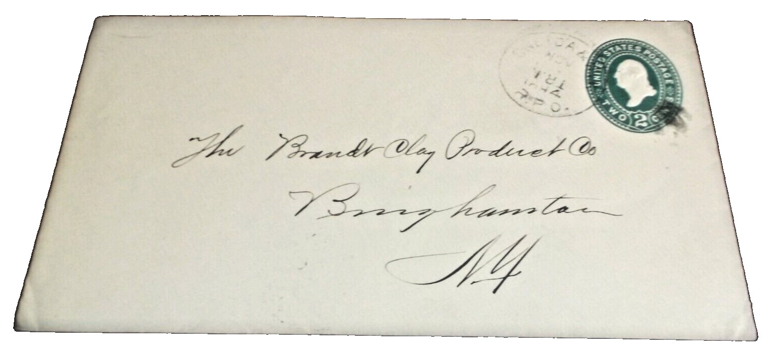 NOVEMBER 1894 NEW YORK ONTARIO & WESTERN NYO&W ENVELOPE ONEIDA & NEW YORK RPO