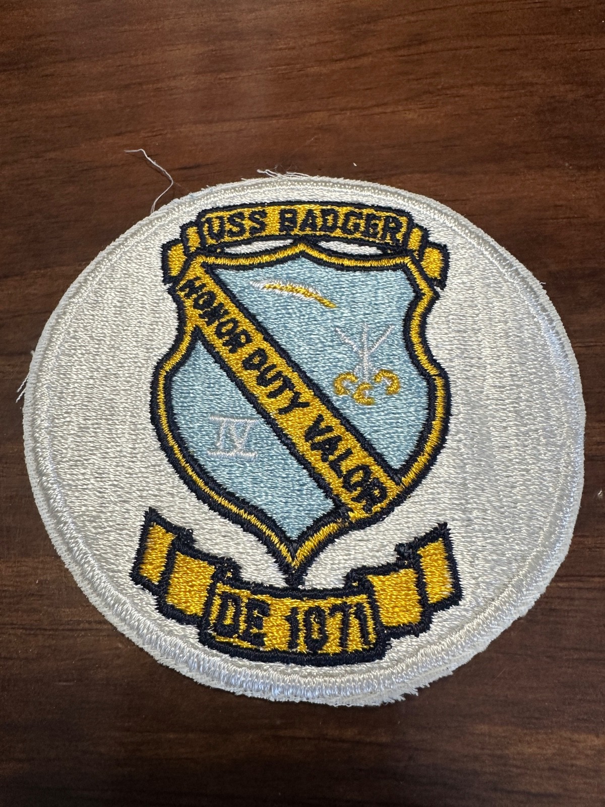 Vintage US Navy USS Badger DE-1071 Ship Patch