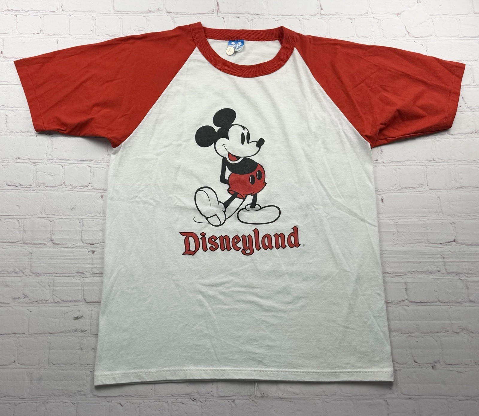 VTG 80s Disney Disneyland Mickey Mouse Raglan Shirt Sz Large Single Stitch USA VTG 80s Disney Disneyland Mickey Mouse Raglan Shirt Sz Large Single Stitch USA