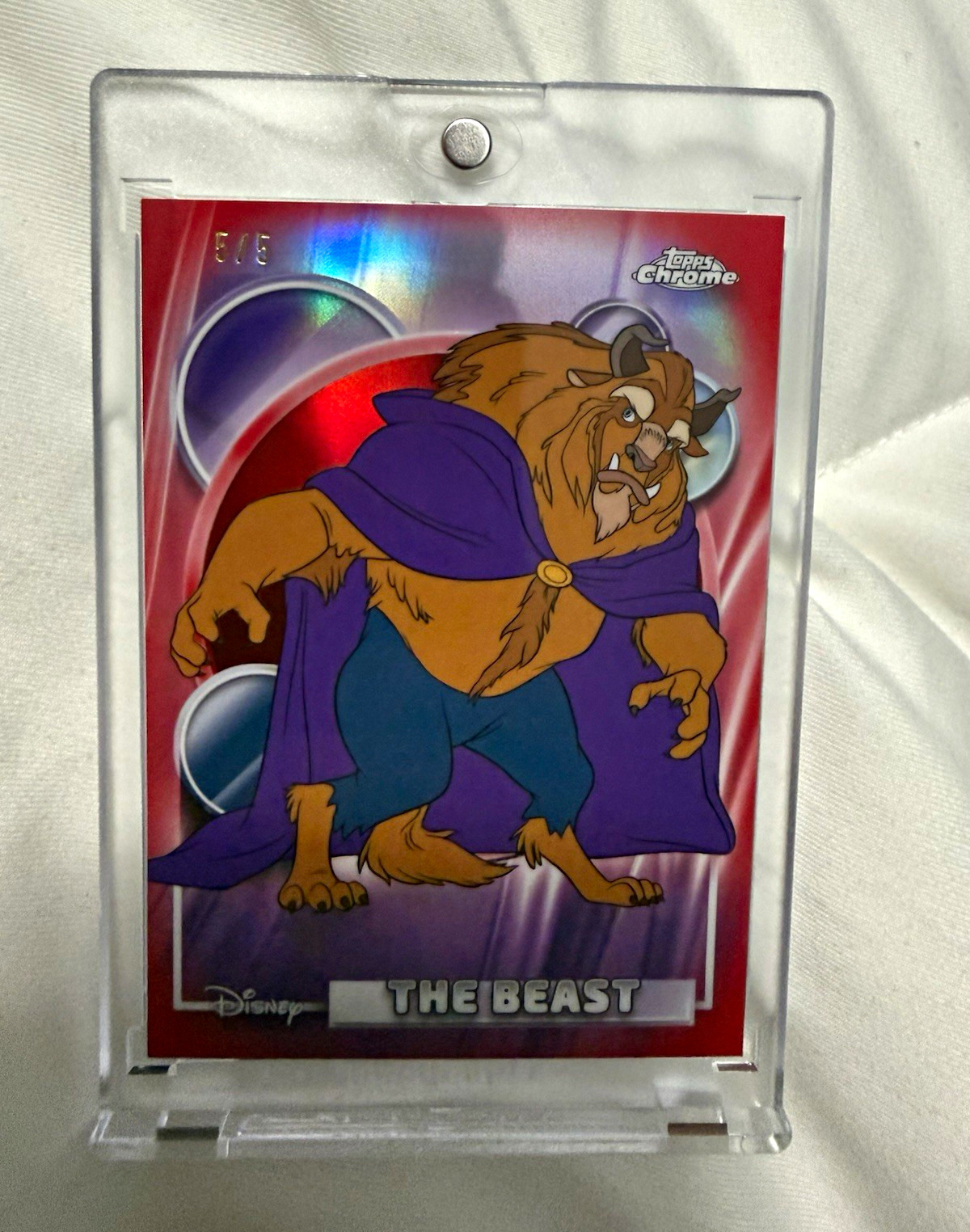 RED 5/5 Topps 2026 Topps Chrome Disney Beauty and the Beast The Beast #36 Card