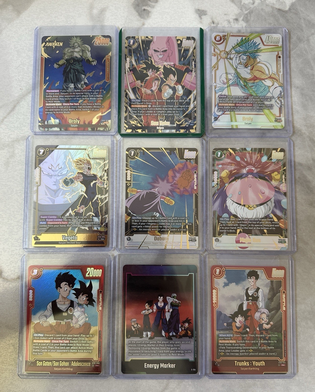 Lot of Dragon Ball Super Fusion World Story Booster 01 Raw Cards