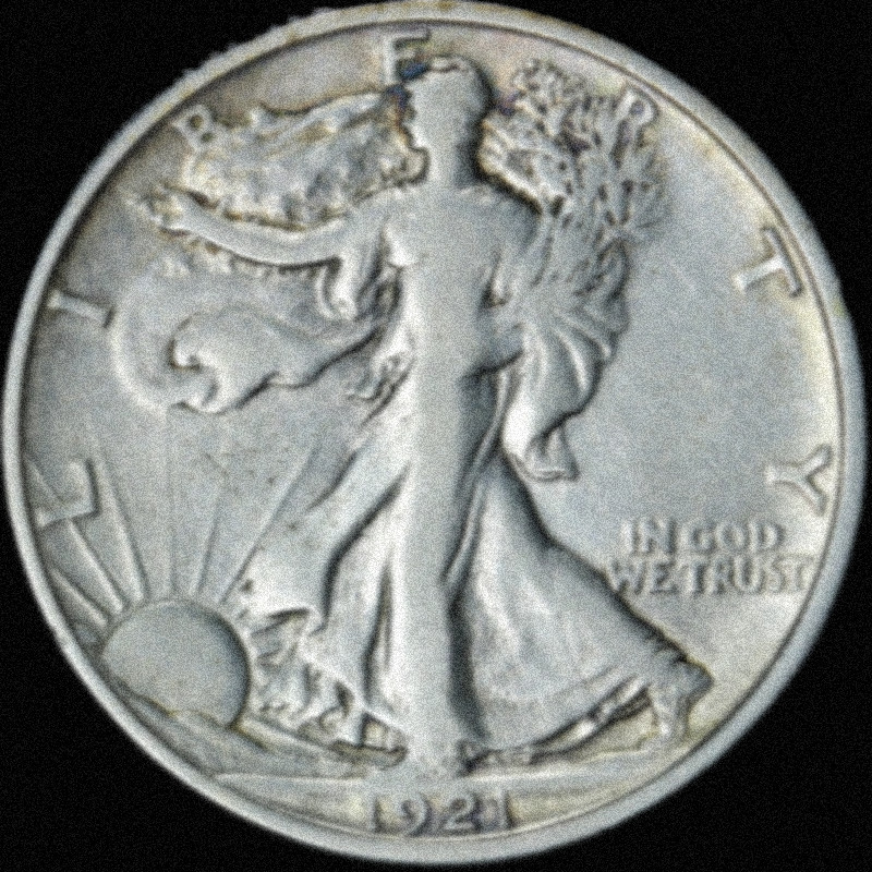 1921-D Walking Liberty Half Dollar As shown in the figure, Key-Date, Excellent