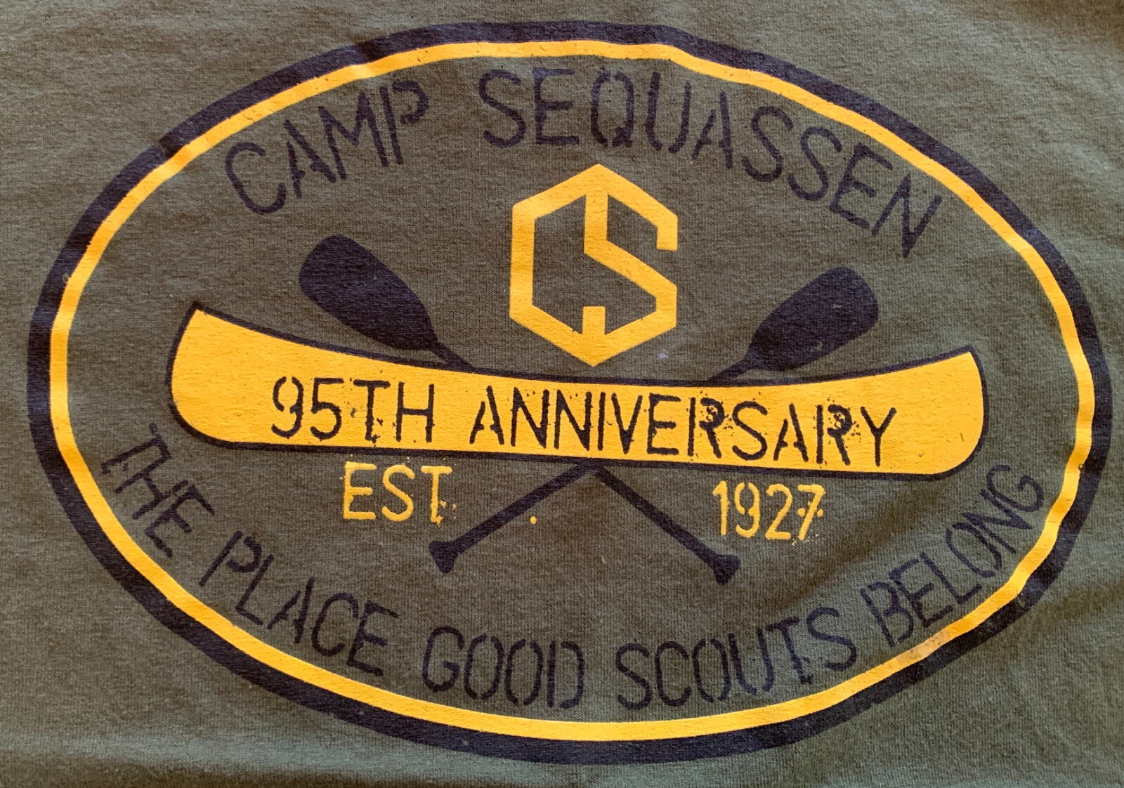 VTG Camp Sequassen the place Good Scouts Belong T-shirt 95th Anniversary BSOA