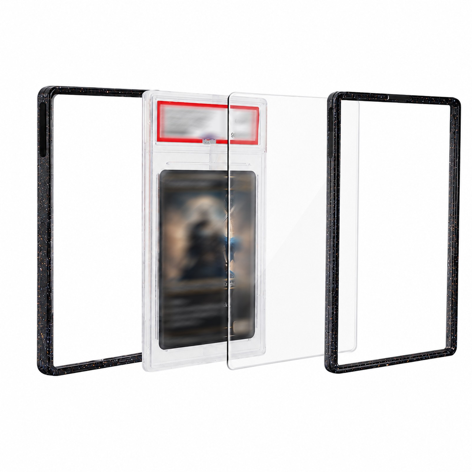 Gradient TPU Case for 35PT PSA/CGC Graded Card Guard Protector+Tempered Glass