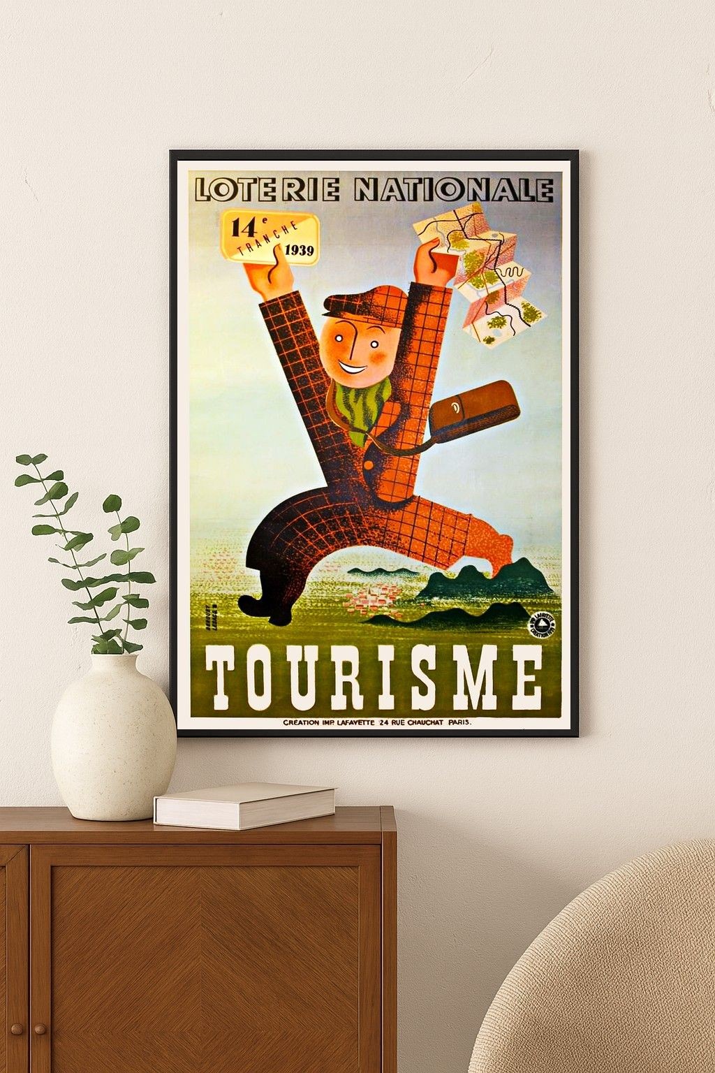 Loterie Nationale Tourisme Poster (1939) - Vintage Art Print 2x3