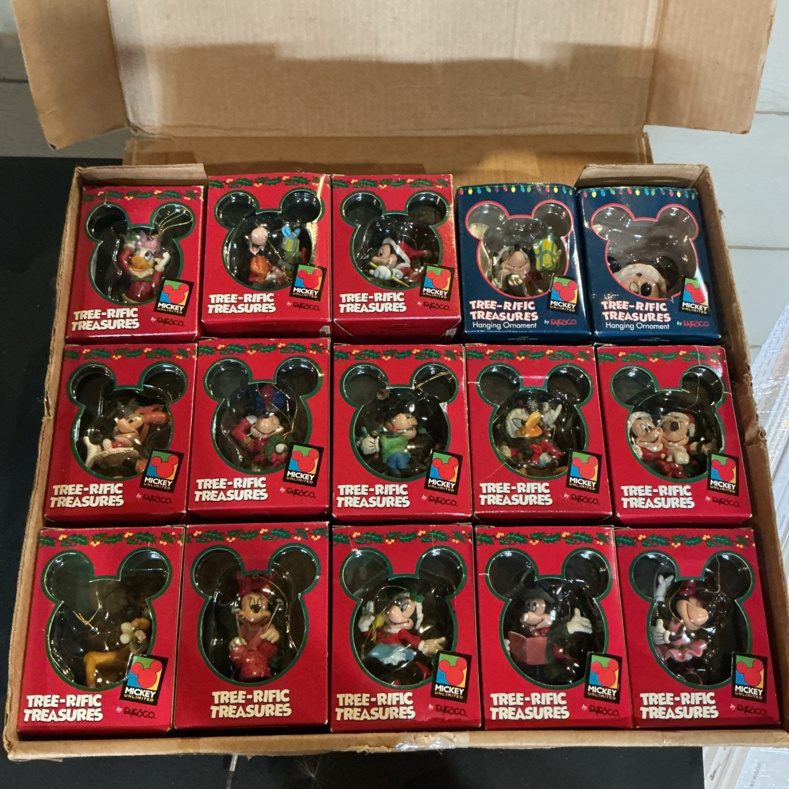 Disney Mickey Unlimited Set CHRISTMAS TREE ORNAMENTS  VINTAGE