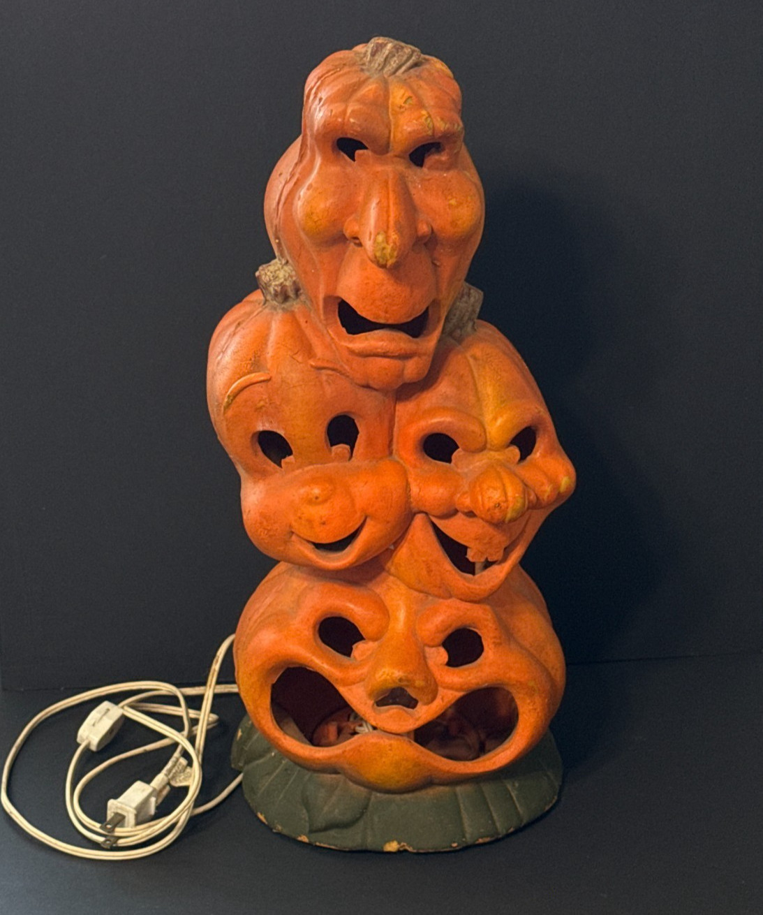 Vtg 1995 Trendmasters Casper Ghostly Trio Stacked Pumpkin Light Halloween 18\