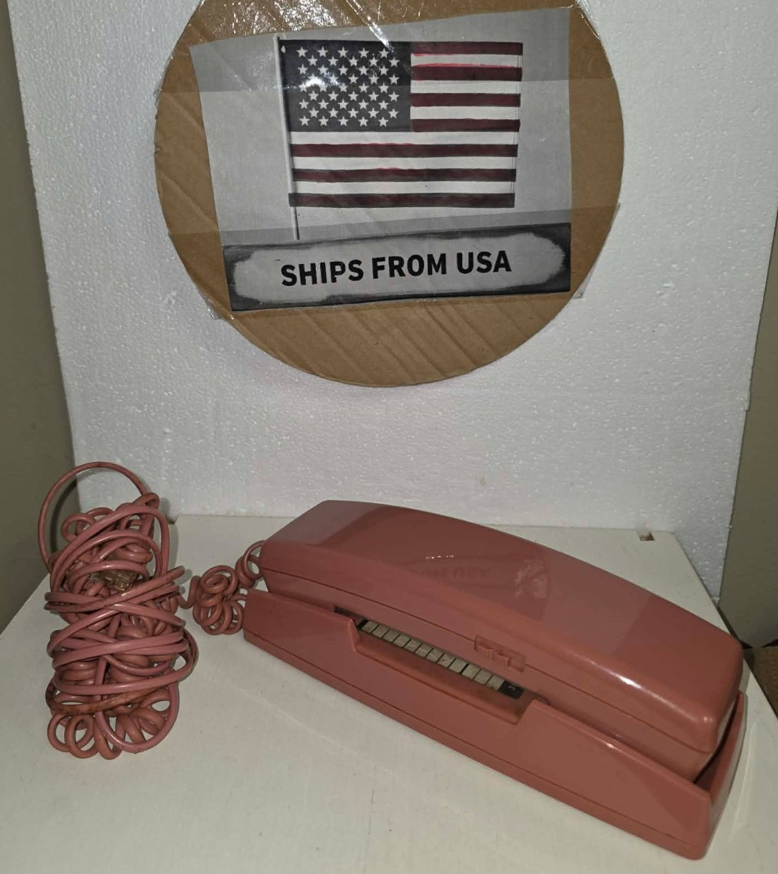 Vintage GE General Electric Matte Copper Trimline Wall Phone Model 2-9260 TRG