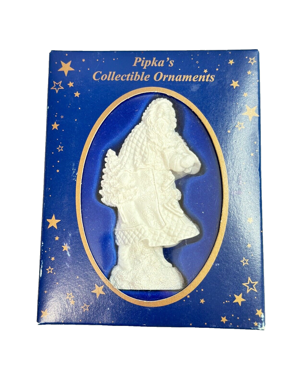 Pipka White Ukranian Santa Claus Father Christmas Ornament Boxed