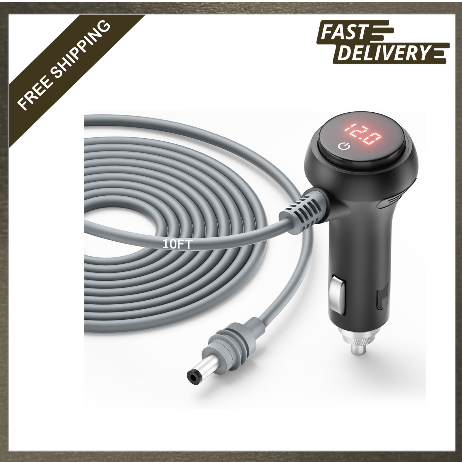 Starlink Mini Power Cable 10FT 12V Car Adapter for Satellite Internet Connection