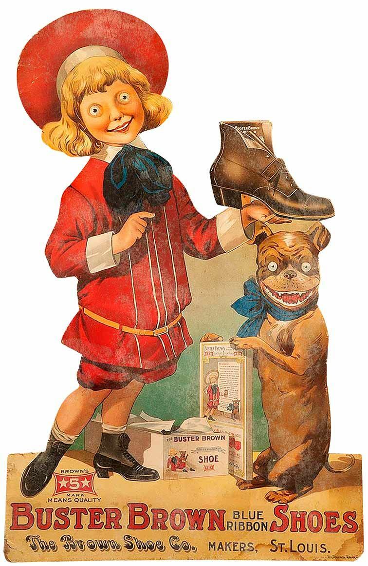 BUSTER BROWN & DOG BLUE RIBBON SHOES 16 BUSTER BROWN & DOG BLUE RIBBON SHOES 16