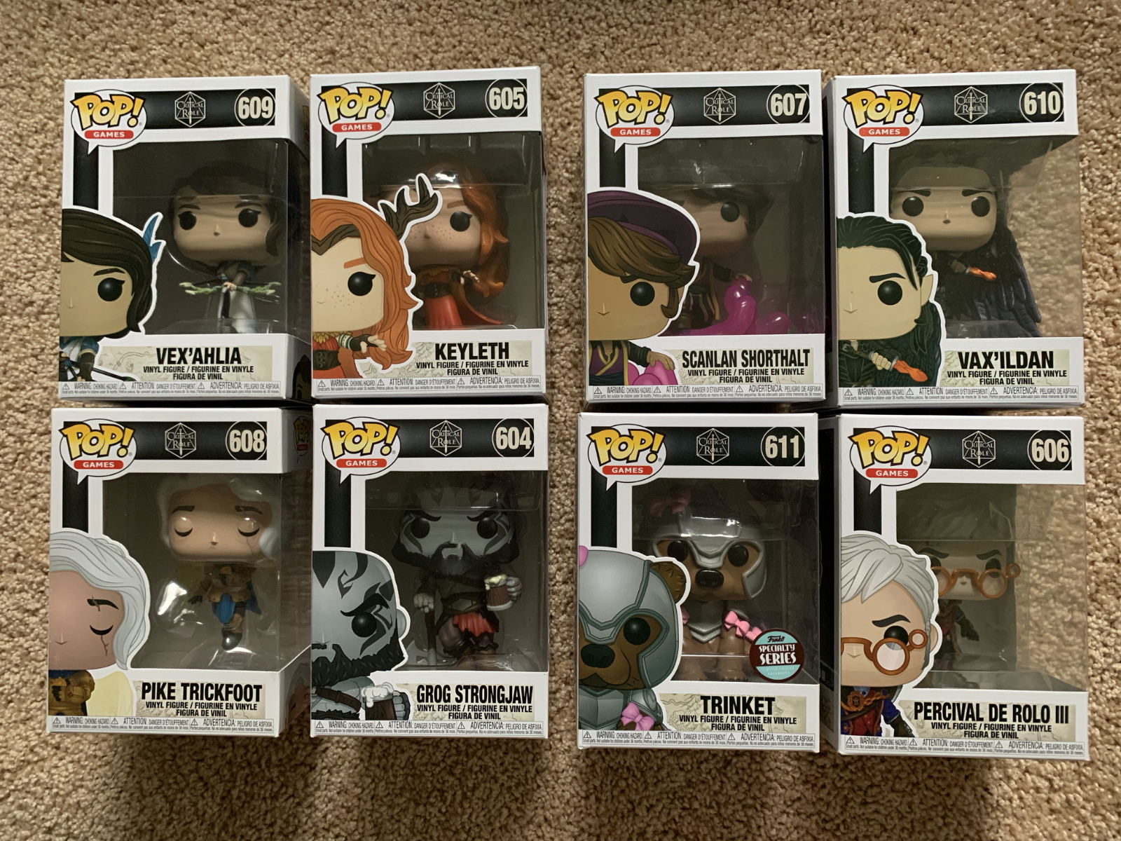 Funko POP Critical Role The Legend of Vox Machina Complete Set NIB