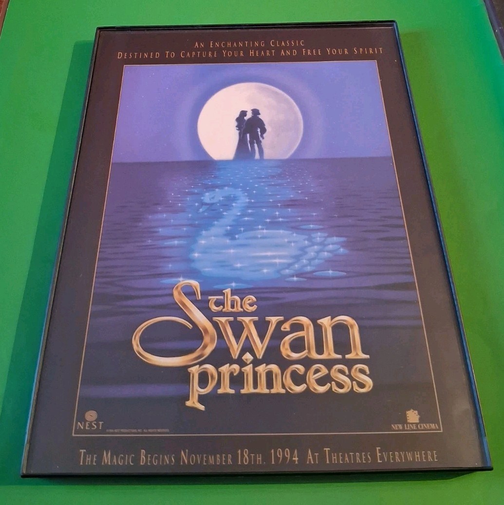 The Swan Princess Vintage 1995 Print Ad Framed 8.5x11