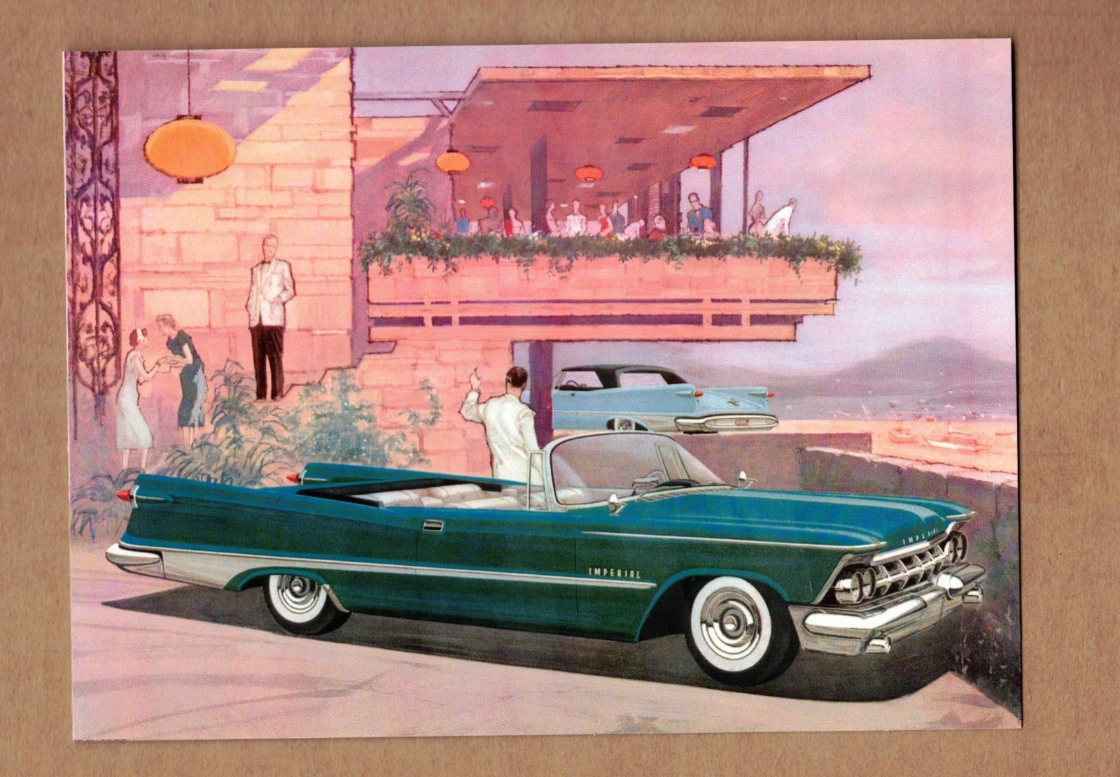 1957 Chrysler Imperial Crown Convertible Postcard