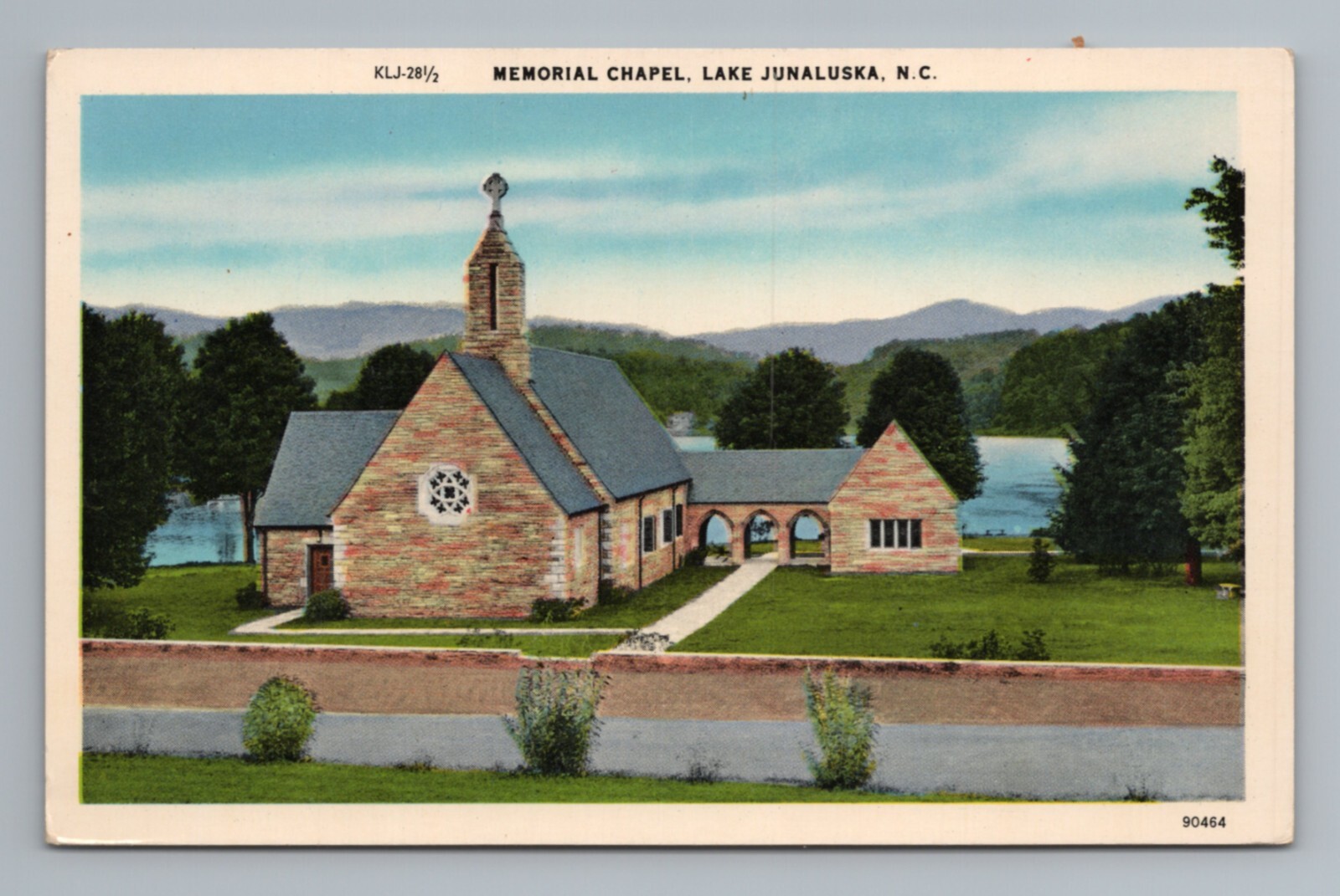Lake Junaluska Memorial Chapel Columbarium TL McLees Painting Vintage Postcard
