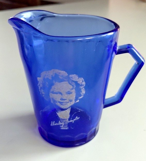 Vintage Shirley Temple Cobalt Blue Glass Cream Pitcher Collectable Honeycomb Vintage Shirley Temple Cobalt Blue Glass Cream Pitcher Collectable Honeycomb
