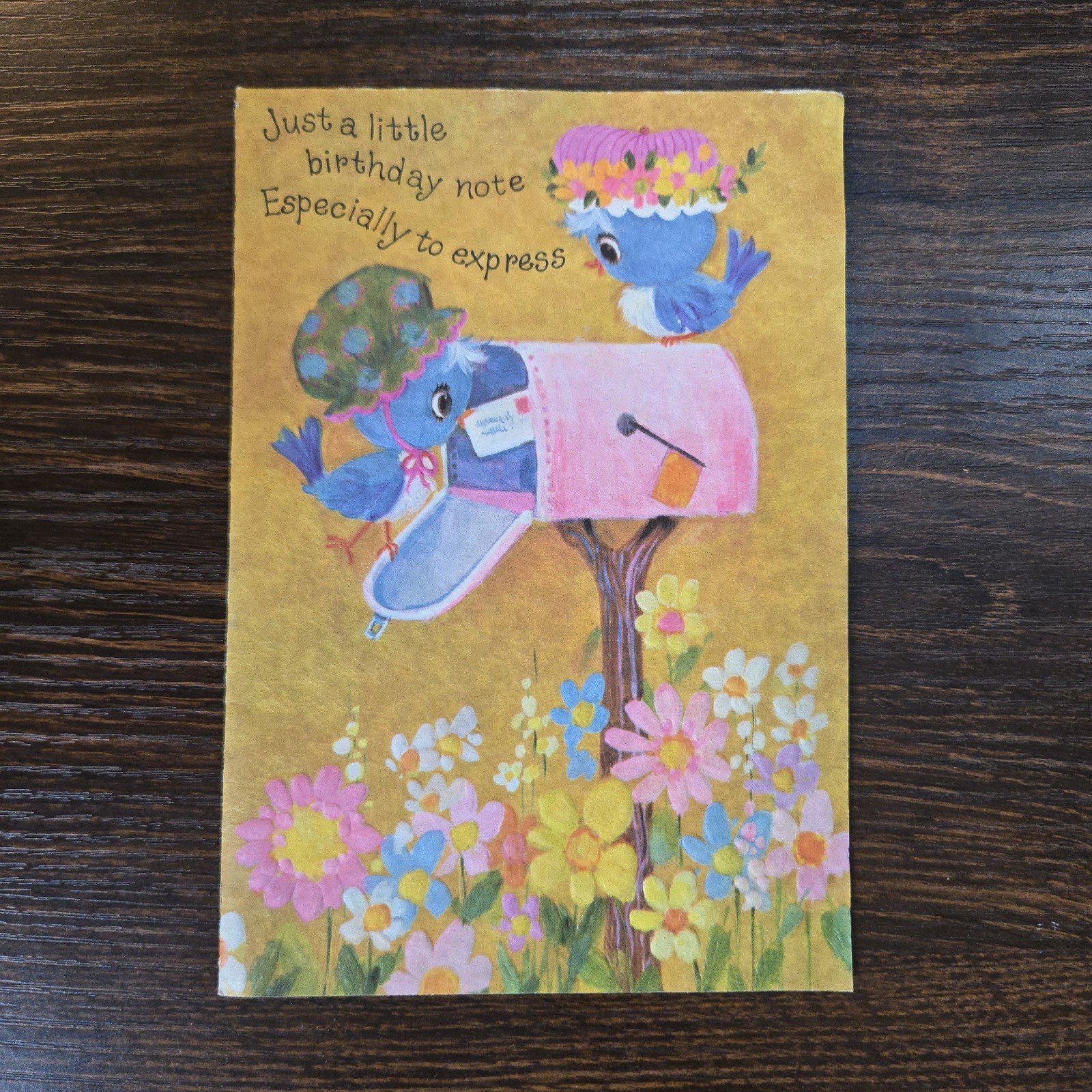 Vintage Birthday Card | Kitschy Birds on Mailbox | USED | American Greetings Vintage Birthday Card | Kitschy Birds on Mailbox | USED | American Greetings