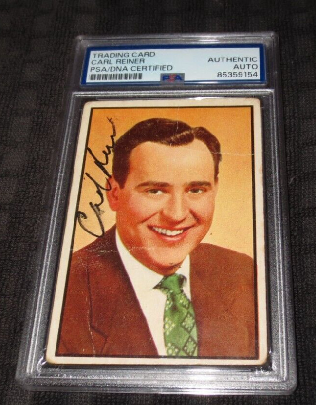 Carl Reiner 1954 Bowman Radio Stars signed autographed PSA card authenticated