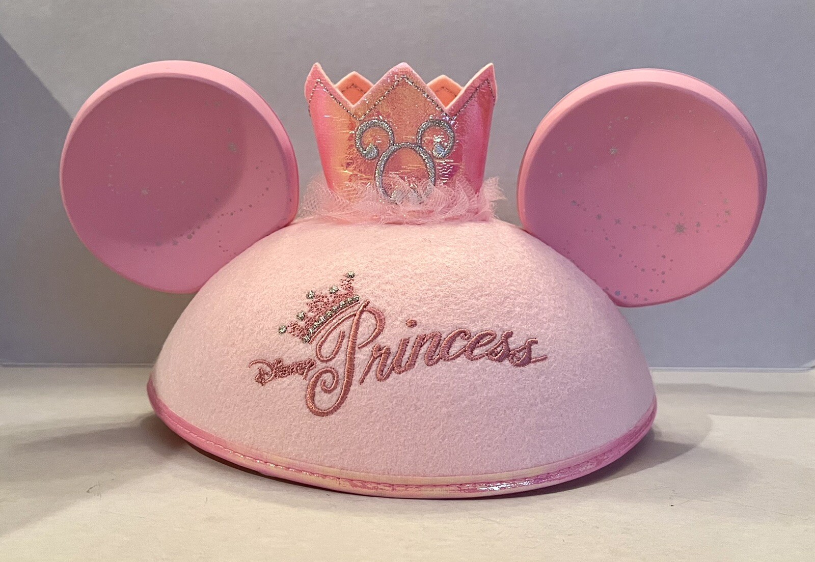 2009 Disney Mickey Mouse Ears Hat PRINCESS PINK EMBROIDERED NWOT SPARKLE 2009 Disney Mickey Mouse Ears Hat PRINCESS PINK EMBROIDERED NWOT SPARKLE