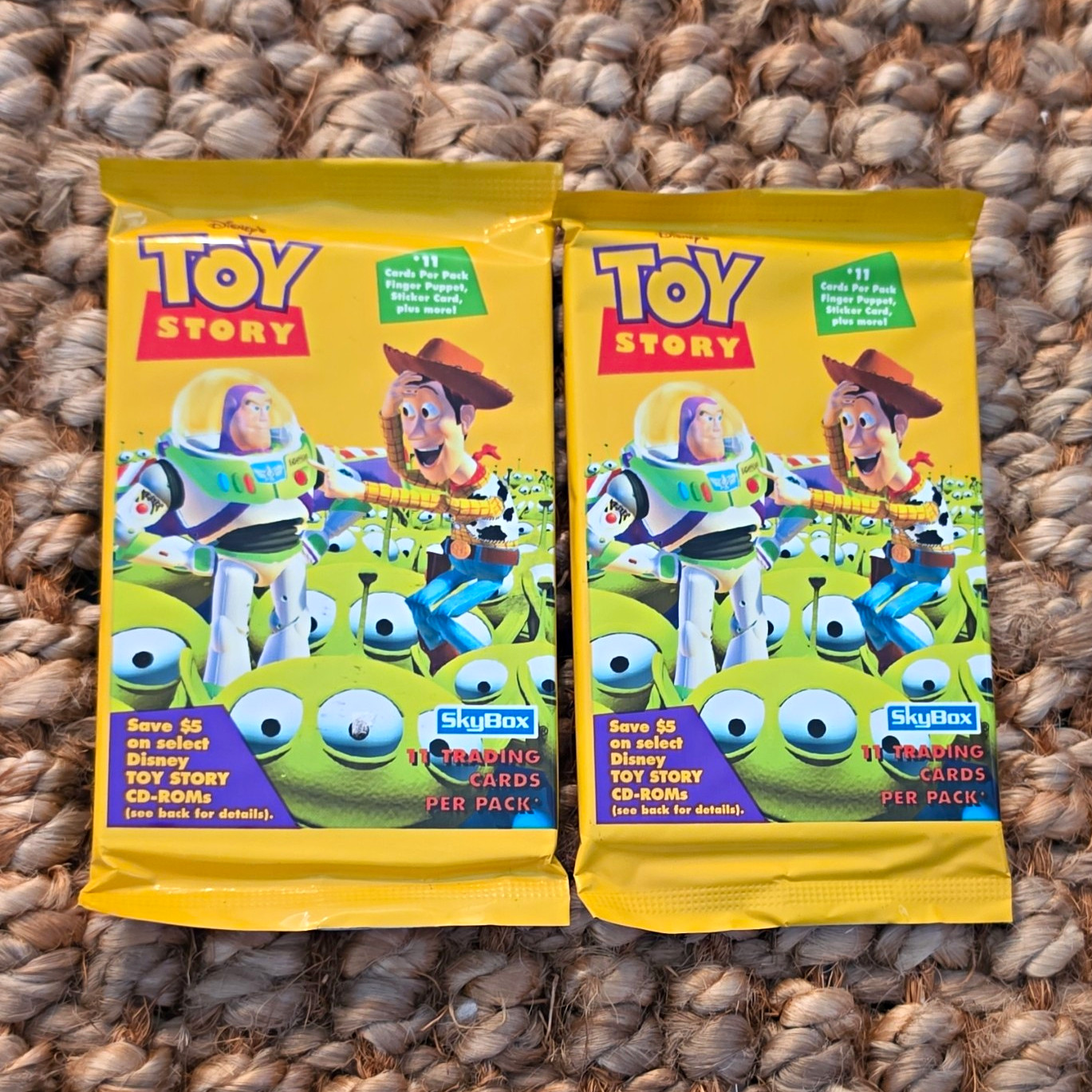 SkyBox 1996 Toy Story Non-Sport Trading Cards 2 Sealed Packs 11 Cards/Pack