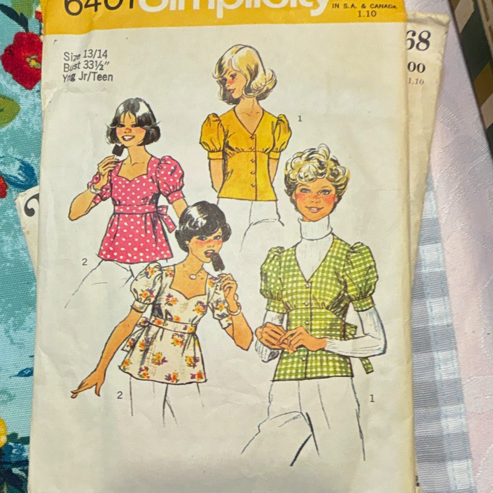 Simplicity 6401 Vintage Original Sportswear Shirt Sewing Pattern Size 13/14 Simplicity 6401 Vintage Original Sportswear Shirt Sewing Pattern Size 13/14