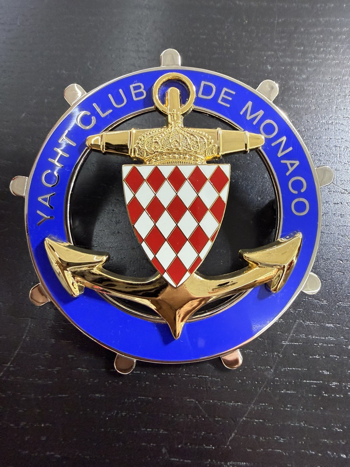 Yacht Club de Monaco YCM Badge Emblem Grille Grille Automobile ACM Monte Carlo