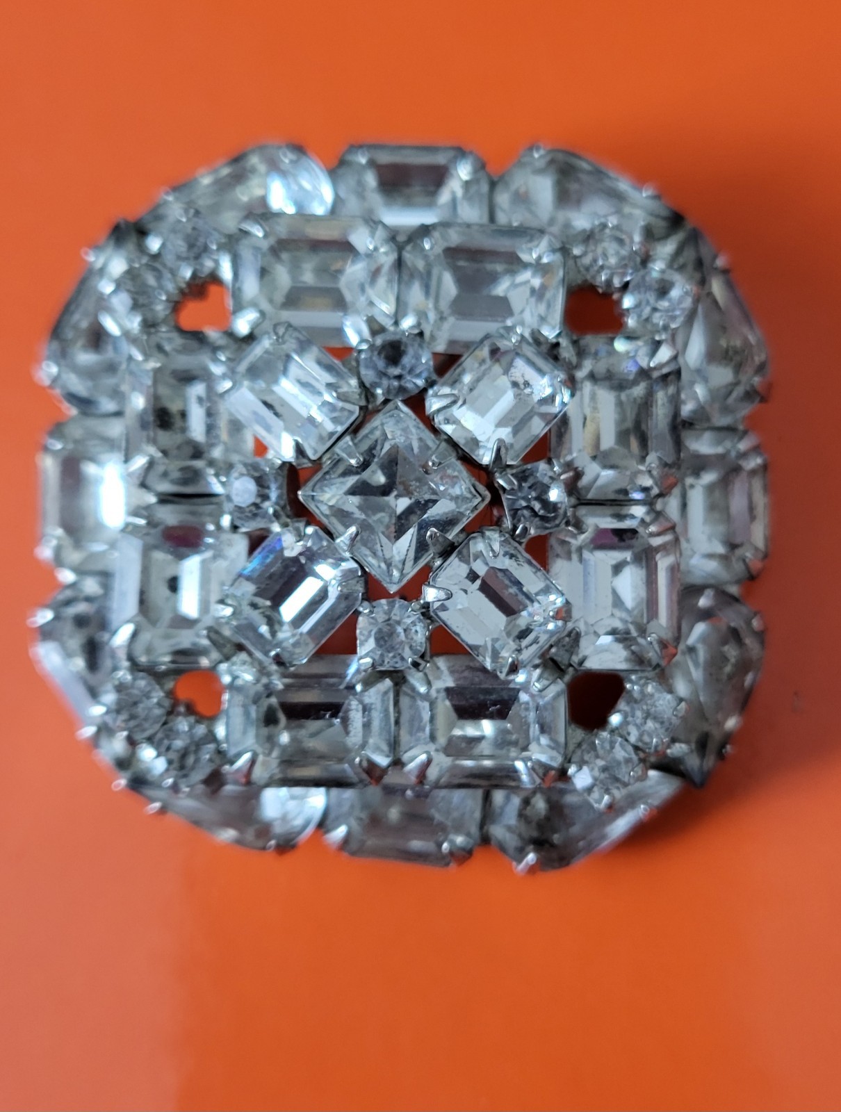 Vintage Weiss Clear Rhinestone Brooch Vintage Weiss Clear Rhinestone Brooch