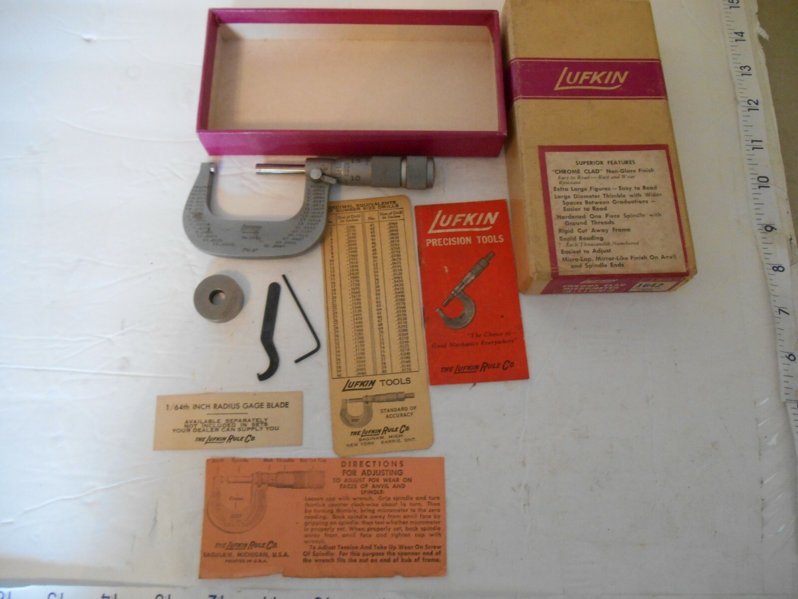 Lufkin Chrome Clad Micrometer 1642 Lufkin Chrome Clad Micrometer 1642