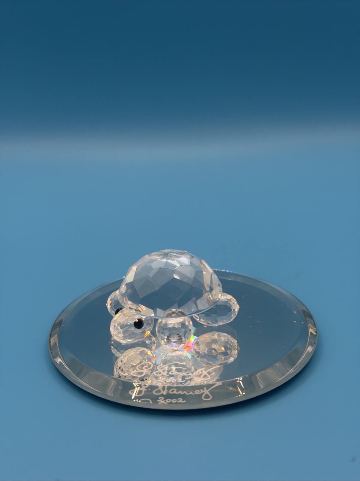 Vintage SWAROVSKI Crystal Figurine TURTLE 7632-030 with original box. COA