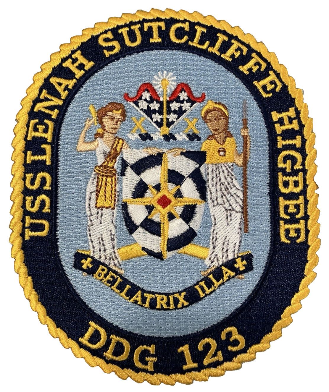Ship's crest patch of USS LENAH SUTCLIFFE HIGBEE (DDG 123)